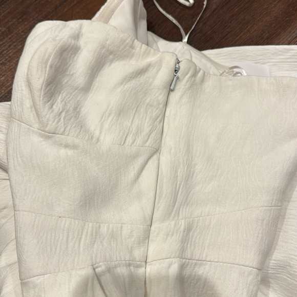 Greylin Strapless Jumpsuit, lined, side zipper in Linen/cotton blend in EUC - Picture 12 of 13